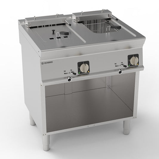 Tecnoinox - Friteuse électrique sur placard ouvert - 2 x 8 litres - Gamme 700 - FR8FE7