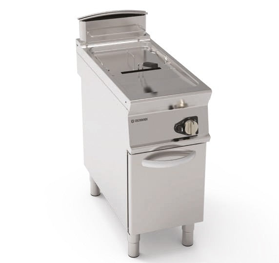 Tecnoinox - Friteuse sur coffre gaz avec cuve en V - 21 litres - Gamme 900 - Module 400 - FRV41FG9T