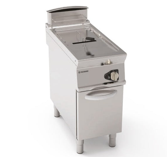 Tecnoinox - Friteuse sur coffre gaz avec cuve en V - 21 litres - Gamme 900 - Module 400 - FRV41FG9T