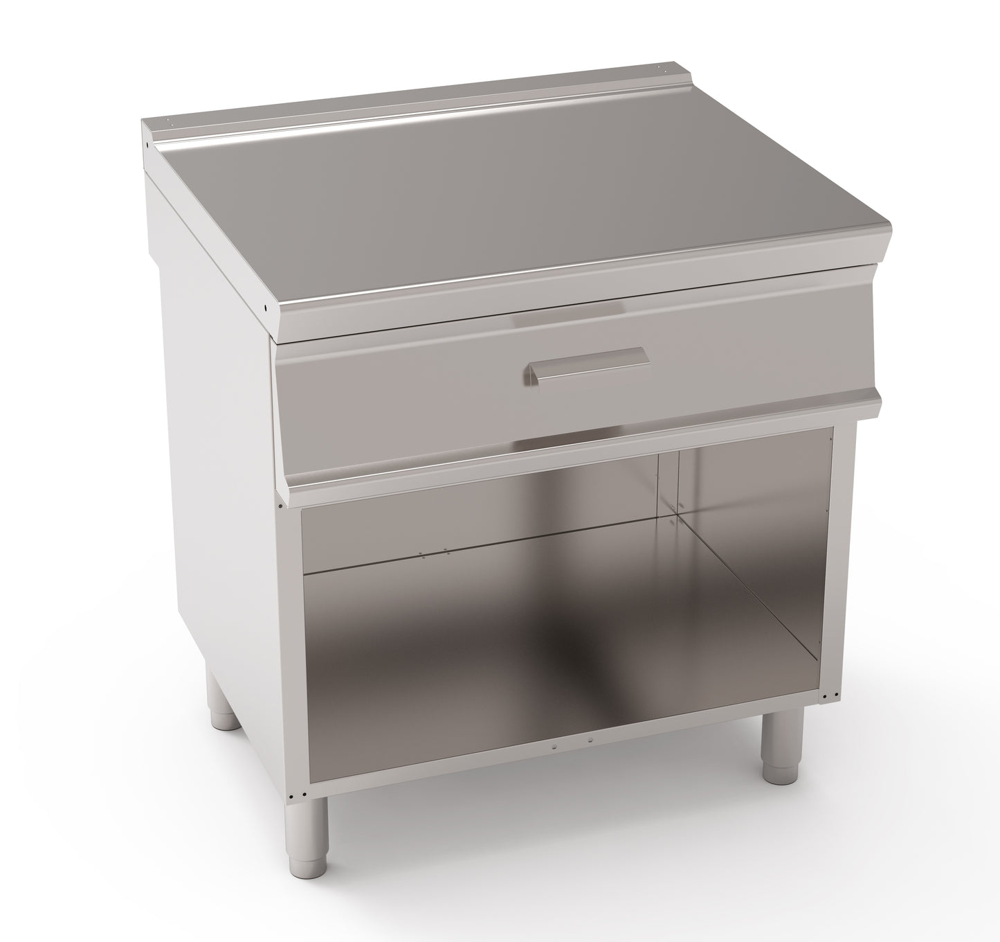 Tecnoinox - Plan de travail sur placard ouvert - Double avec tiroir - Gamme 700 - PNC8FL7