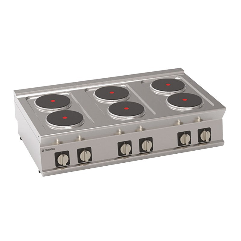 Tecnoinox - Plaque de cuisson électrique à poser - 6 plaques rondes - Gamme 700 - PCR12E7