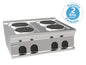 Tecnoinox - Plaque de cuisson électrique à poser- 4 plaques rondes - Gamme 700 - PCR8E71