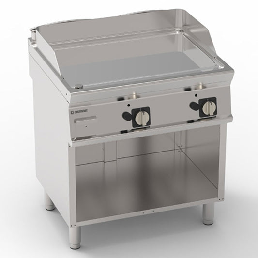 Tecnoinox - Plaque lisse chromée double gaz sur placard ouvert - 748 x 564 mm - Gamme 700 - FTC8FG7