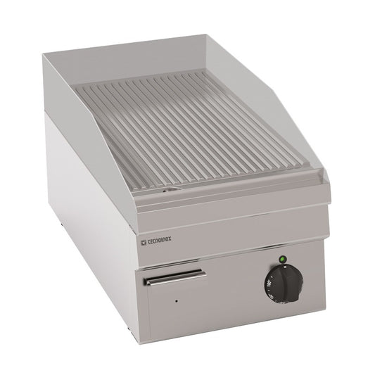 Tecnoinox - Plaque rainurée simple électrique - 346 x 520 mm - Gamme 600 - FTR35E60