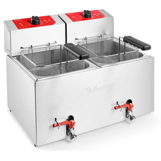FRITEUSE ÉLECTRIQUE - 2 X 7 L - VERSION TURBO - TRI - VALENTINE