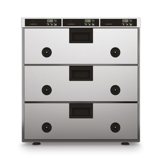 Tiroirs de maintien au chaud - 3 bacs GN 1/1 prof. 150 mm - Panneau de commande indépendant - HSW313E - Moduline