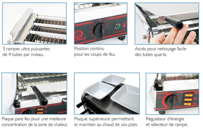 Toaster multifonction avec régulateur - Junior 2 étages - 230 V - 11042
