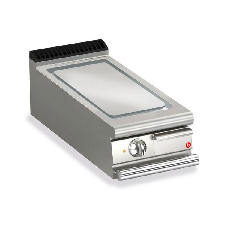 Top plancha électrique - Plaque lisse 17,3 dm² - Chrome dur - Larg. 400 mm - 305 x 490 - Gamme QUEEN 700 -  70QSFTE405 - Baron