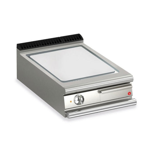 Top plancha électrique - Plaque lisse 27,5 dm² - Chrome dur - Larg. 600 mm - 505 x 490 - Gamme QUEEN 700 -70QSFTE605 - Baron