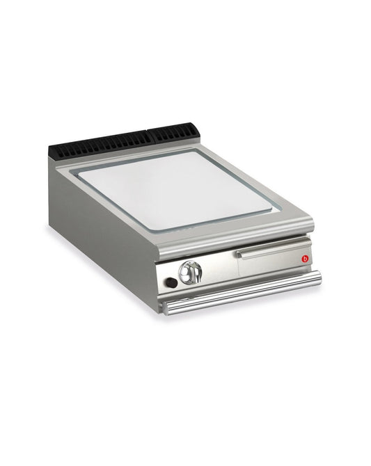 Top plancha gaz - Plaque rainurée 37,3 dm² - Chrome dur - Larg. 600 mm - 505 x 490 - Gamme QUEEN 700 - 70QSFTTG615 - Baron