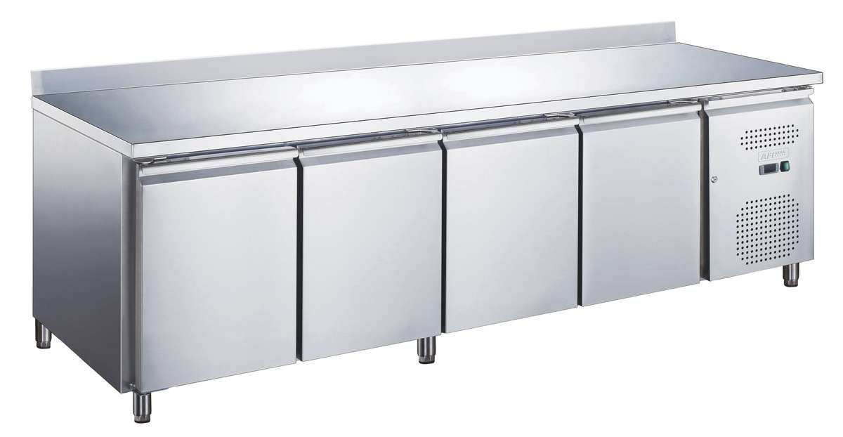 TABLES RÉFRIGÉRÉES Série Afistar GN 1/1 2 - 3 - 4 portes Positives Avec dosseret évaporateur traité