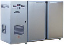 Unifrigor - Arrière-bar Inox - Série CLASSIC - Groupe logé - 2 larges portes pleines - 466 litres - U72LI