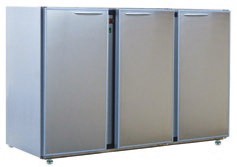 Unifrigor - Arrière-bar Inox - Série CLASSIC - Sans groupe - 3 larges portes pleines - 736 litres - U73LISG