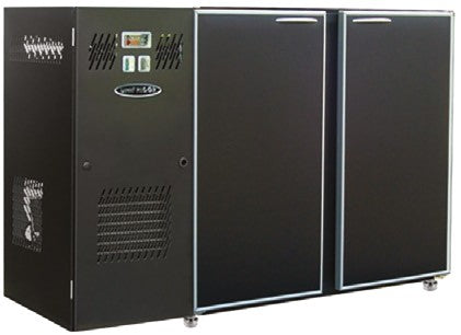 Unifrigor - Arrière-bar Skinplate - Série CLASSIC - Groupe logé - 2 moyennes portes pleines - 380 litres - U72MS