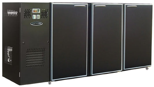 Unifrigor - Arrière-bar Skinplate - Série CLASSIC - Groupe logé - 3 moyennes portes pleines - 436 litres - U53MS