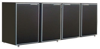 Unifrigor - Arrière-bar Skinplate - Série CLASSIC - Sans groupe - 4 moyennes portes pleines - 610 litres - U54MSSG