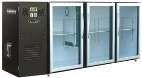 Unifrigor - Arrière-bar Skinplate - Série LEDS - Groupe logé - 3 moyennes portes vitrées - 617 litres - U73MVS