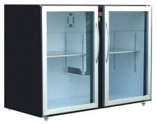 Unifrigor - Arrière-bar Skinplate - Série LEDS - Sans groupe - 2 moyennes portes vitrées - 380 litres - U72MVSSG