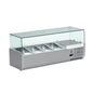 Vitrine réfrigérée positive +2/+8°C pour table à pizza - 4 bacs GN 1/3 - V12GN13 - Nosem