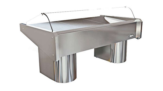 VITRINE RÉFRIGÉRÉE À POISSONS - FROID STATIQUE - VITRAGE FIXE