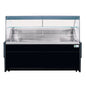 COMPTOIR D'EXPOSITION NOIR - VITRAGE DROIT - PROF 900 MM - FROID VENTILÉ